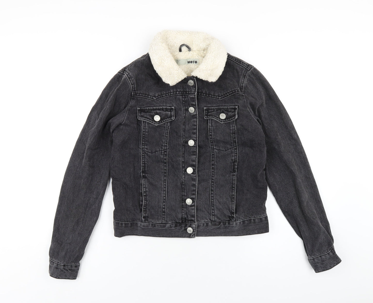 Topshop Womens Black Jacket Size 6 Button