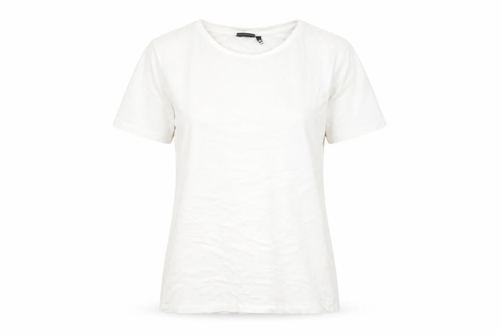 ASOS Womens White Cotton Basic T-Shirt Size M Round Neck