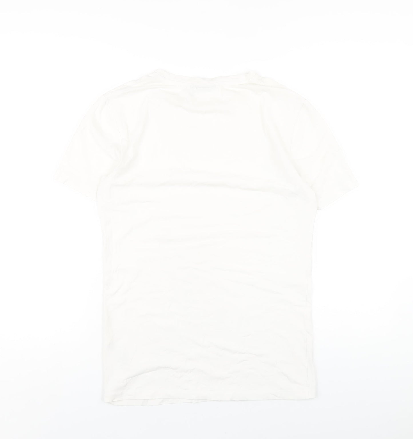 ASOS Womens White Cotton Basic T-Shirt Size M Round Neck