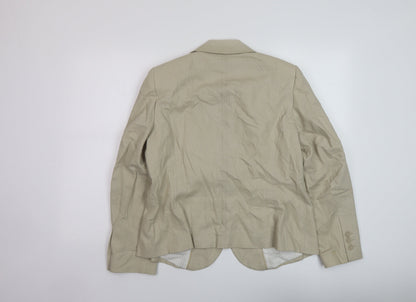 Marks & Spencer Womens Beige Jacket Size 16 Button