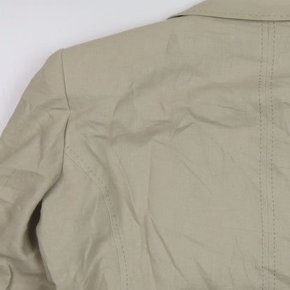 Marks & Spencer Womens Beige Jacket Size 16 Button