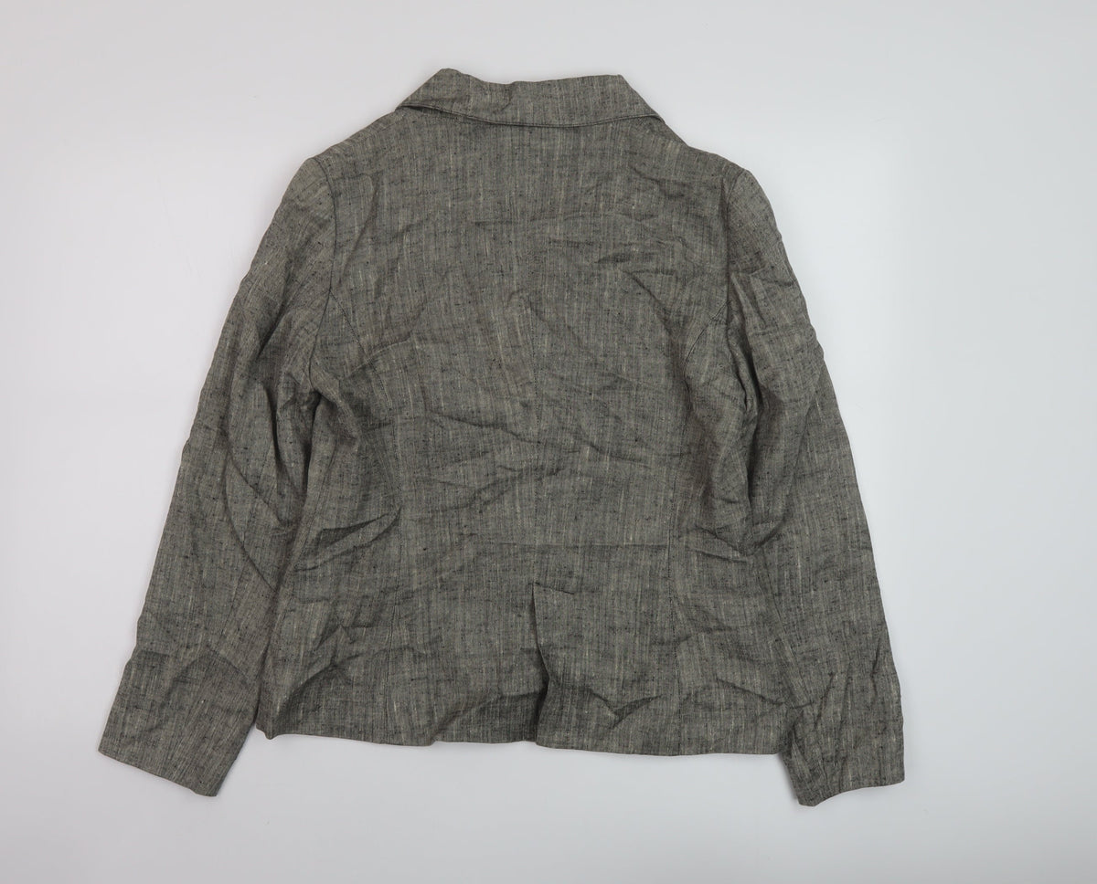 Per Una Womens Beige Jacket Size 12 Button