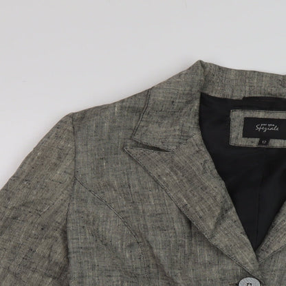 Per Una Womens Beige Jacket Size 12 Button