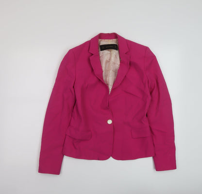 Zara Womens Pink Jacket Size S Button
