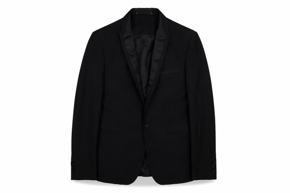 Marks & Spencer Mens Black Polyester Jacket Suit Jacket Size 36 Regular