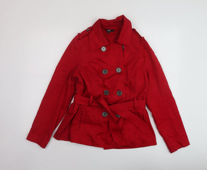 Marks & Spencer Womens Red Jacket Size 14 Button