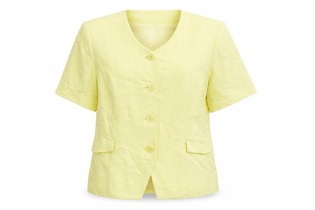 Kello Womens Yellow Jacket Blazer Size 16 Button