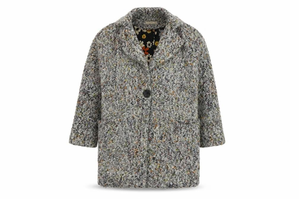 Trucco Womens Grey Overcoat Coat Size 8 Button