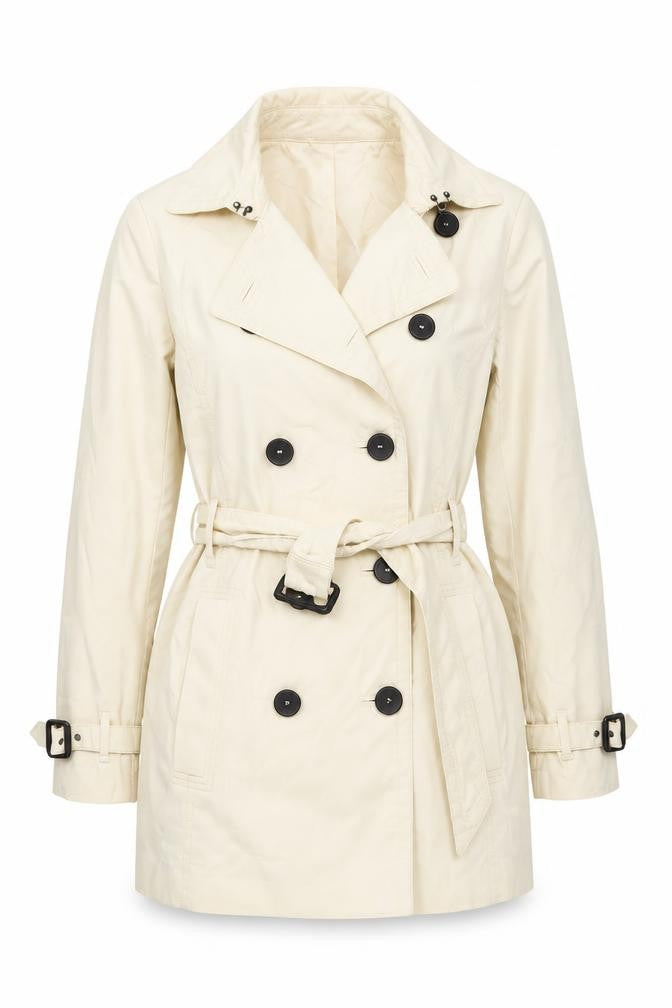Autograph Womens Beige Jacket Size 14 Button