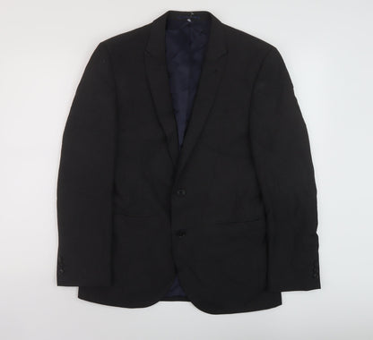 Next Mens Grey Polyester Jacket Suit Jacket Size 38 Regular
