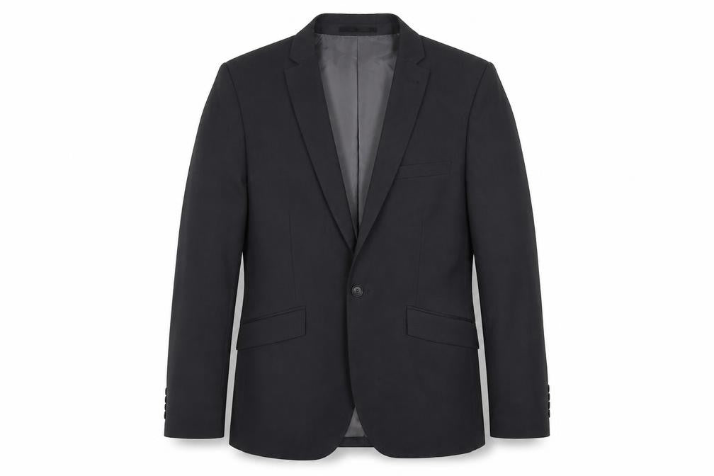 Topman Mens Grey Polyester Jacket Suit Jacket Size 38 Regular