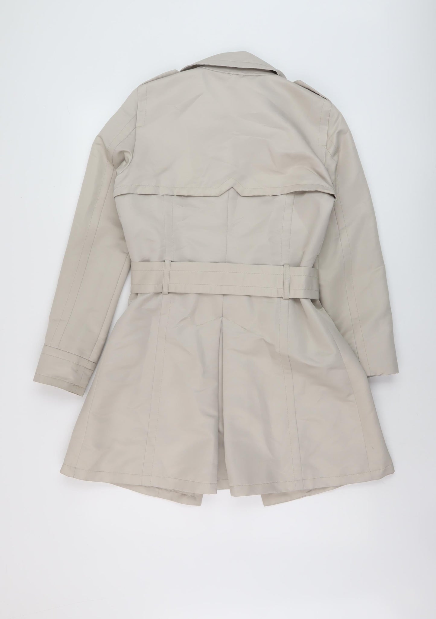Mango Womens Beige Overcoat Coat Size S Button