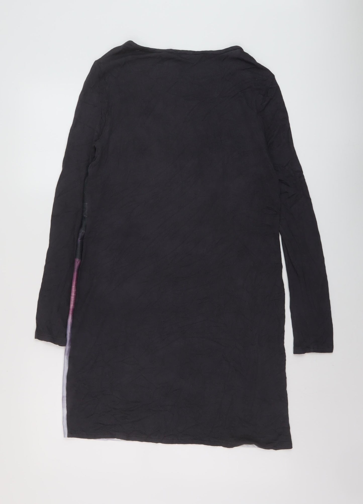 Phase Eight Womens Grey Geometric Polyester Tunic Blouse Size 10 Round Neck