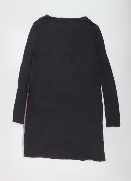 Phase Eight Womens Grey Geometric Polyester Tunic Blouse Size 10 Round Neck