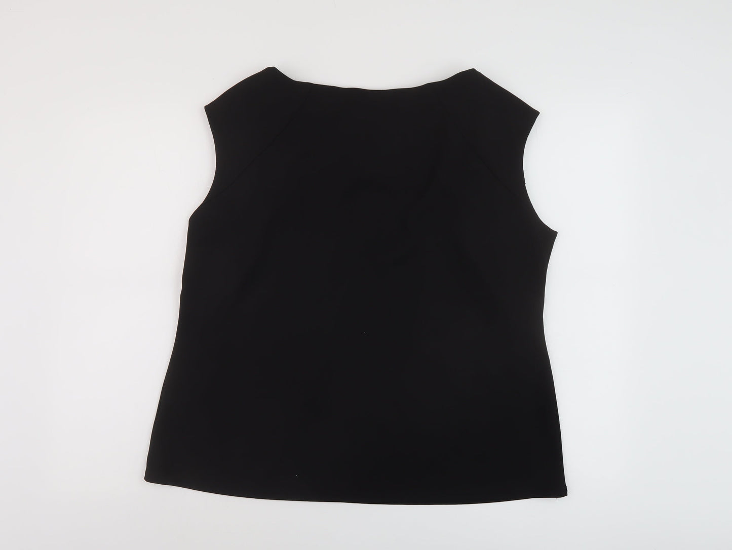 Roman Womens Black Polyester Basic T-Shirt Size 20 Round Neck