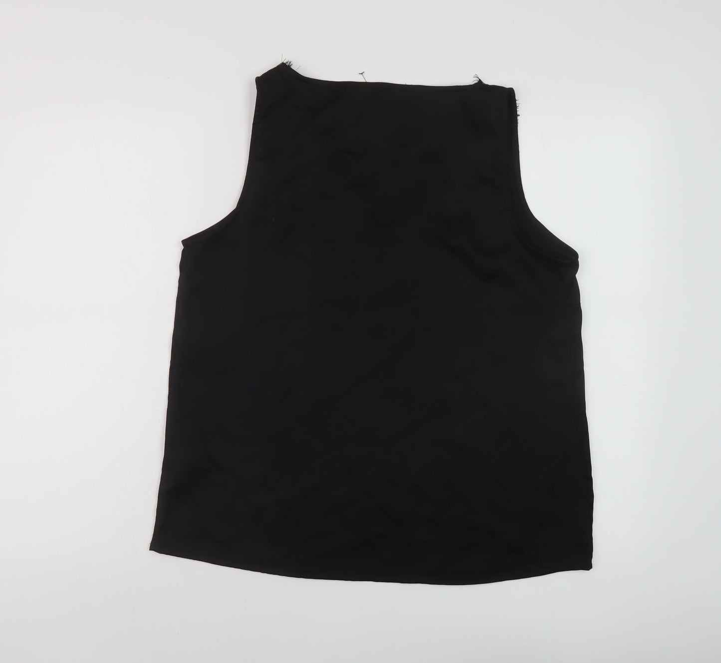Lipsy Womens Black Polyester Basic Tank Size 14 V-Neck