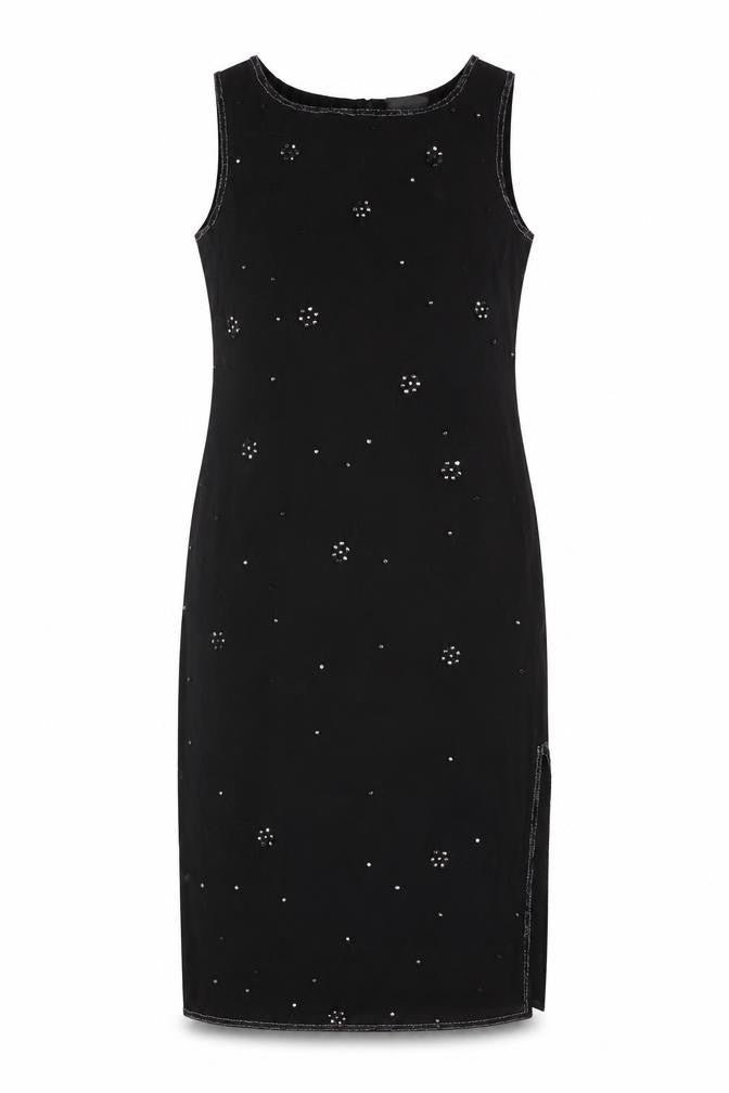Roman Womens Black Polyester A-Line Size 14 Round Neck Zip
