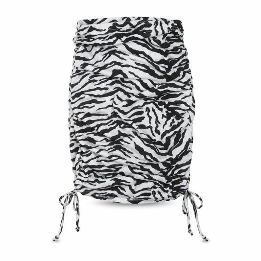 PRETTYLITTLETHING Womens Black Animal Print Polyester Mini Skirt Size 4