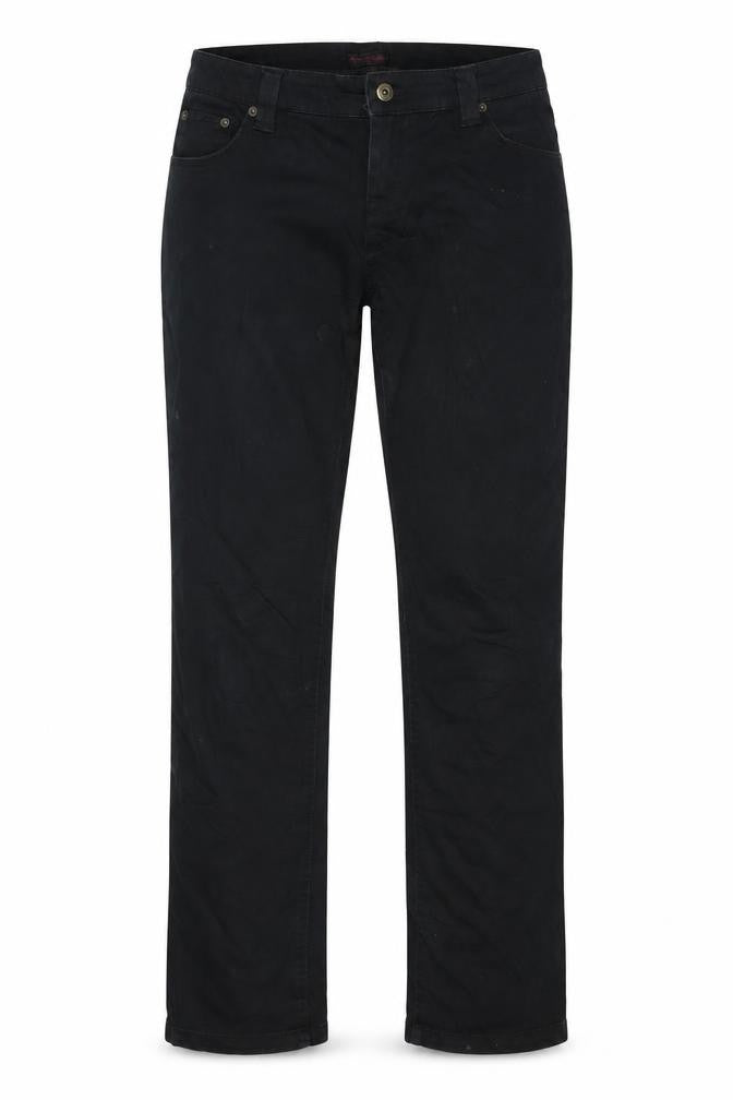 Miss Selfridge Womens Black Cotton Straight Jeans Size 12 L32 in Regular Zip
