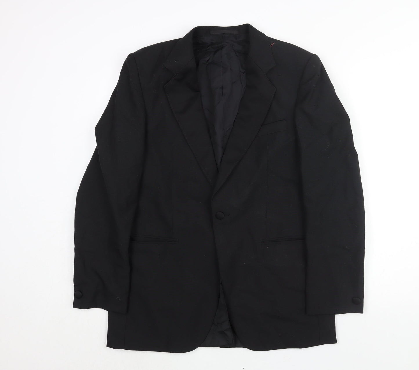 Hornes Mens Black Polyester Jacket Suit Jacket Size 36 Regular