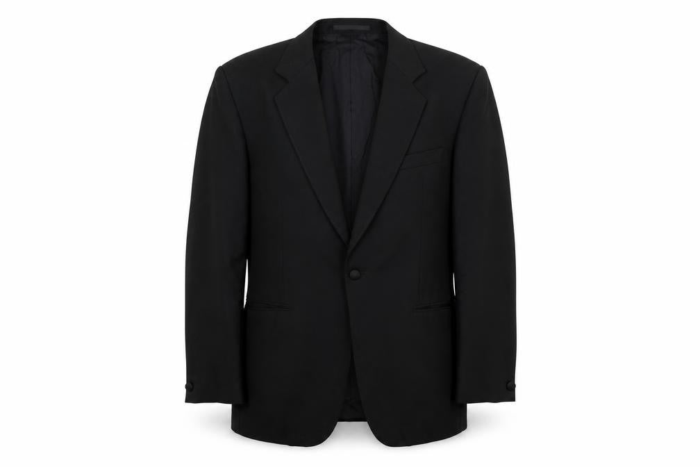 Hornes Mens Black Polyester Jacket Suit Jacket Size 36 Regular