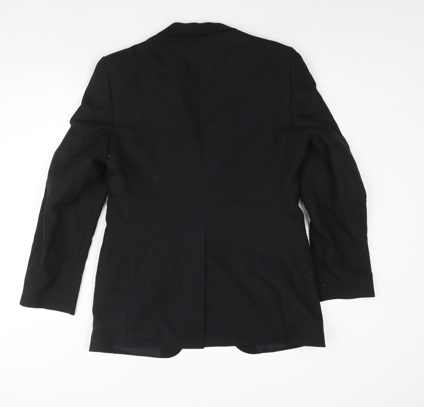 Hornes Mens Black Polyester Jacket Suit Jacket Size 36 Regular