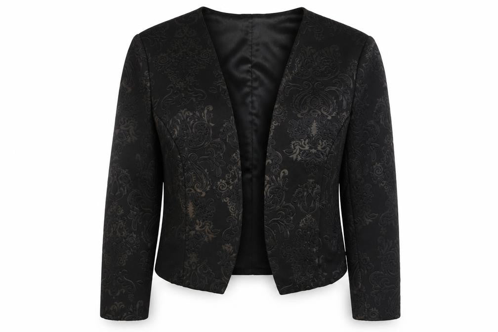 Klass Womens Black Geometric Jacket Size 12