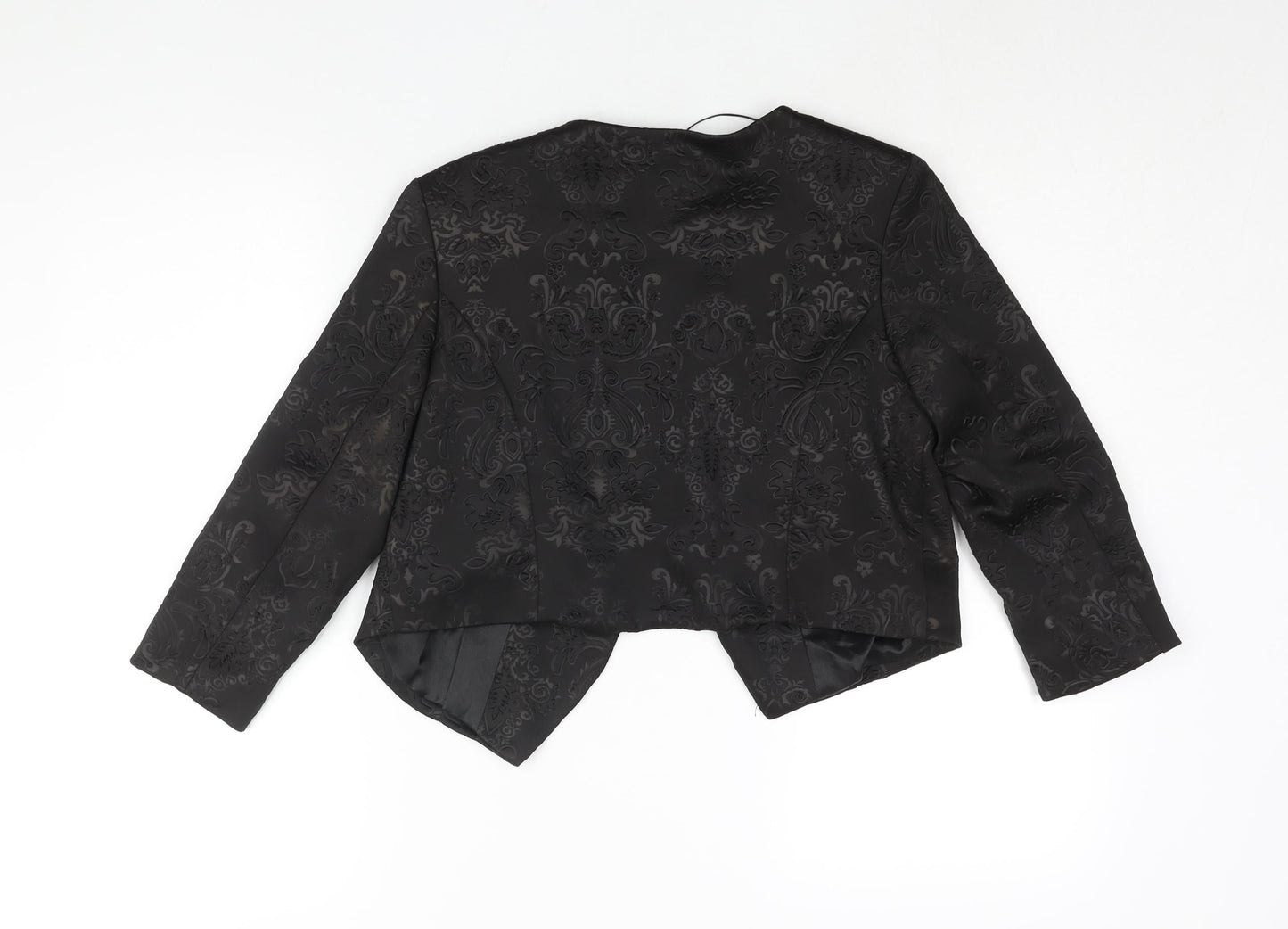Klass Womens Black Geometric Jacket Size 12