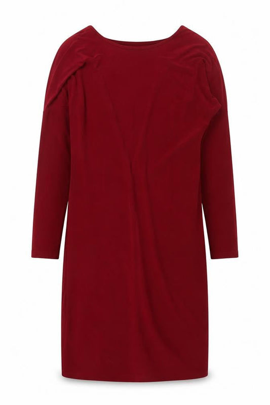 ASOS Womens Red Polyester Shift Size 10 Boat Neck Pullover - Low Cut Back
