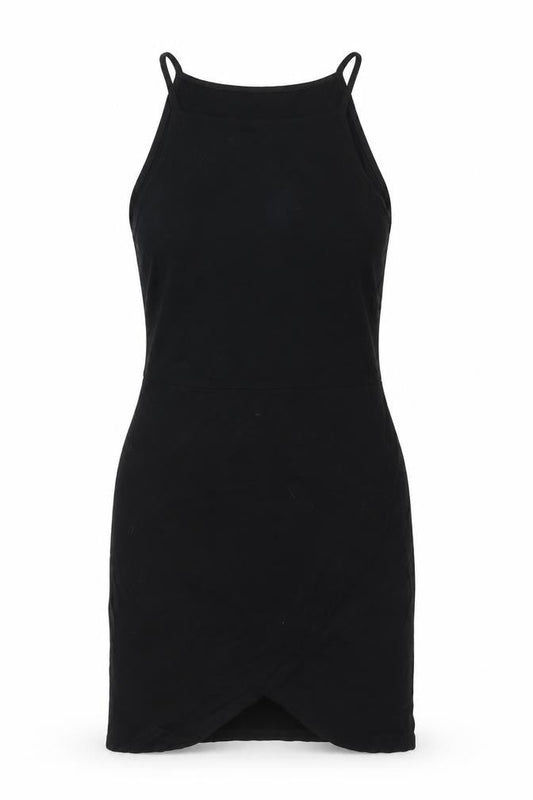 ASOS Womens Black Viscose Shift Size 10 Square Neck Pullover - Wrap Style