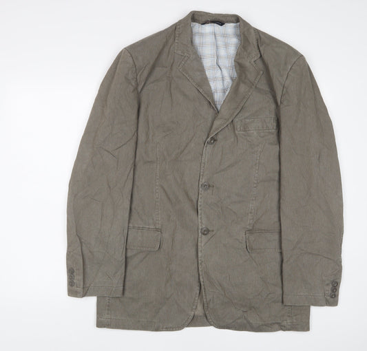 Blue Harbour Mens Grey Cotton Jacket Suit Jacket Size 40 Regular