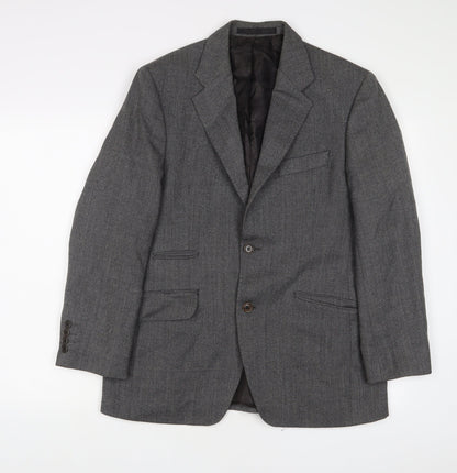 Additional front view of Autograph men’s grey wool jacket suit jacket, size 38, regular