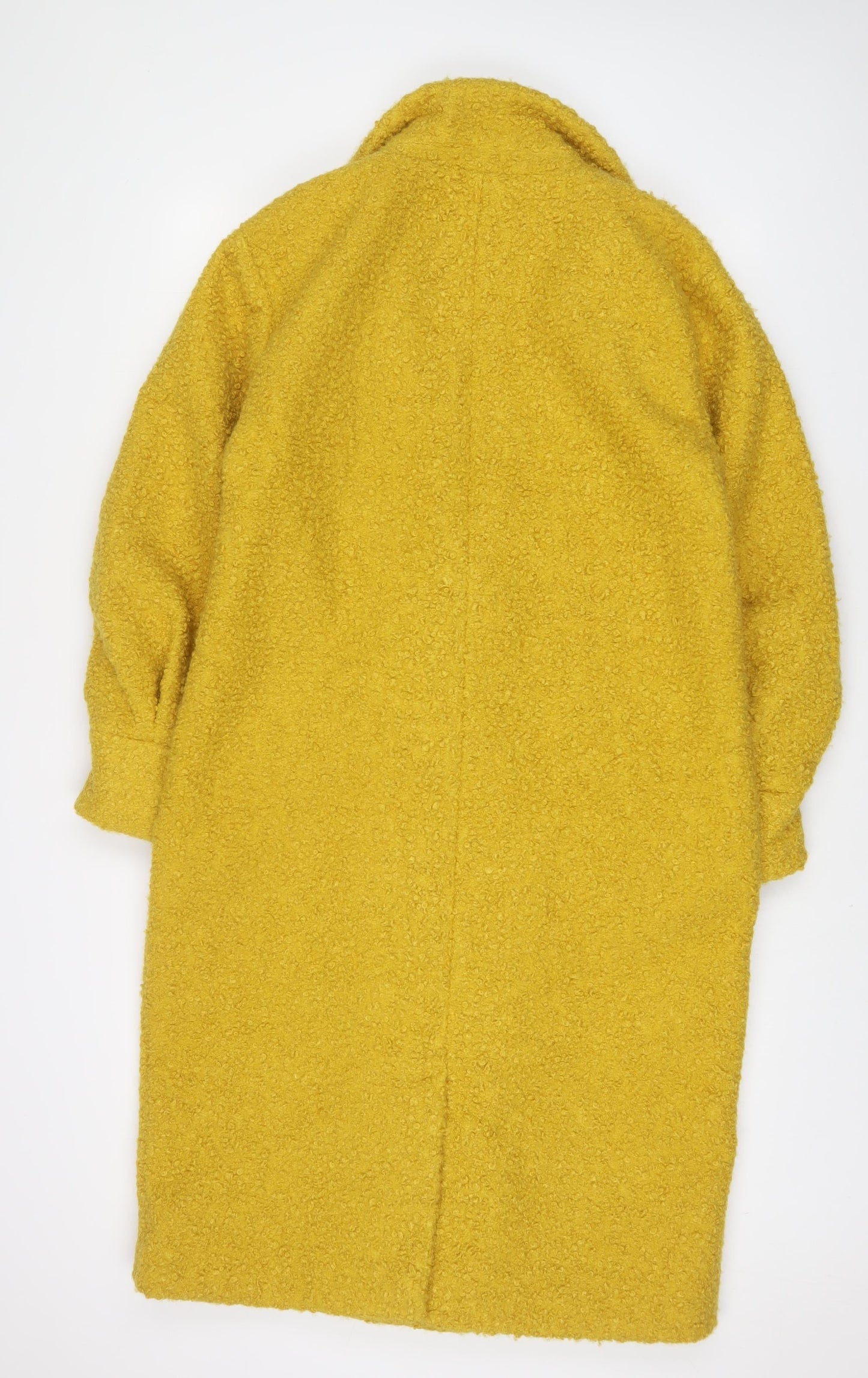 Threadbare Womens Yellow Overcoat Coat Size 10 Button