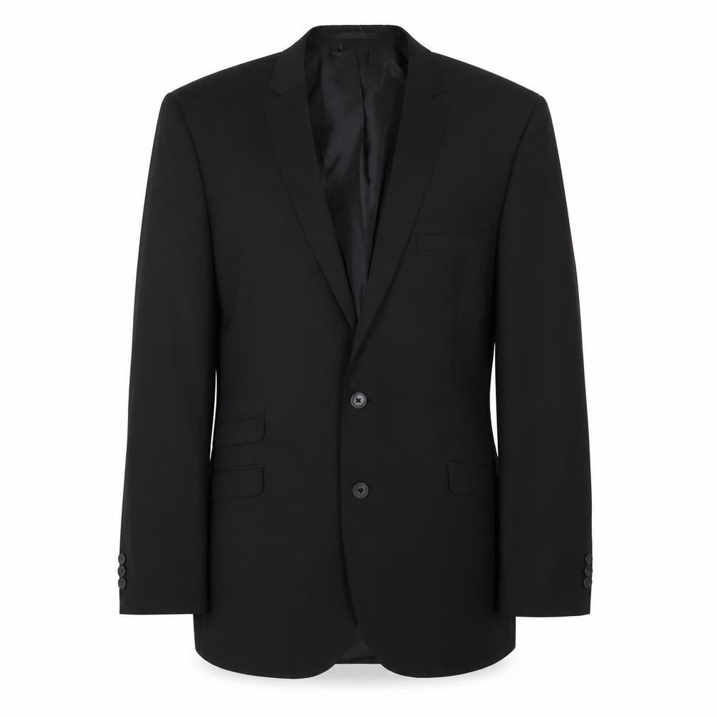 William & Browns Mens Black Polyester Jacket Suit Jacket Size 46 Regular - Inside pockets