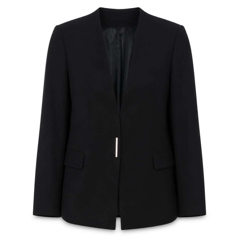 Zara Womens Black Jacket Blazer Size L Snap