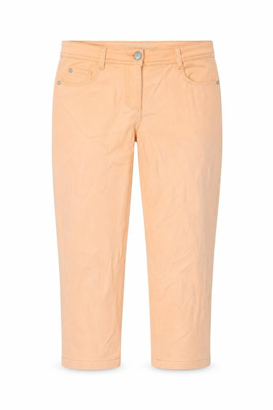Debenhams Womens Orange Cotton Cropped Jeans Size 10 L22 in Regular Zip