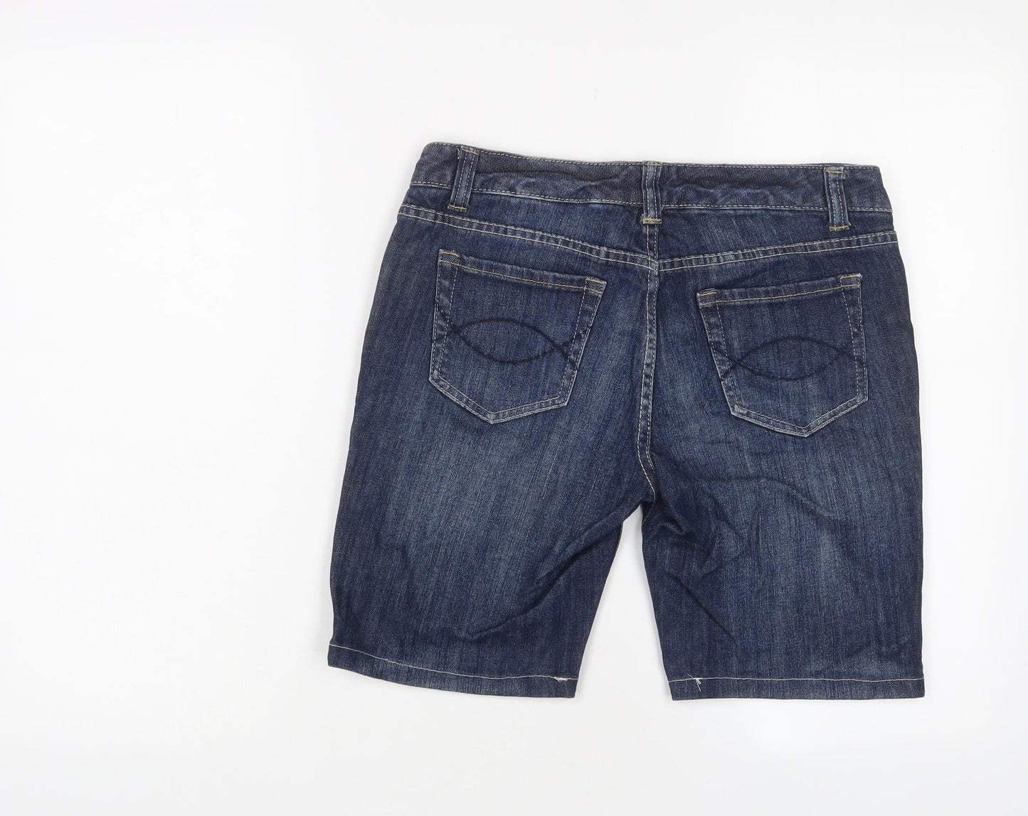 Just Jeans Womens Blue Cotton Basic Shorts Size 10 L9 in Regular Zip