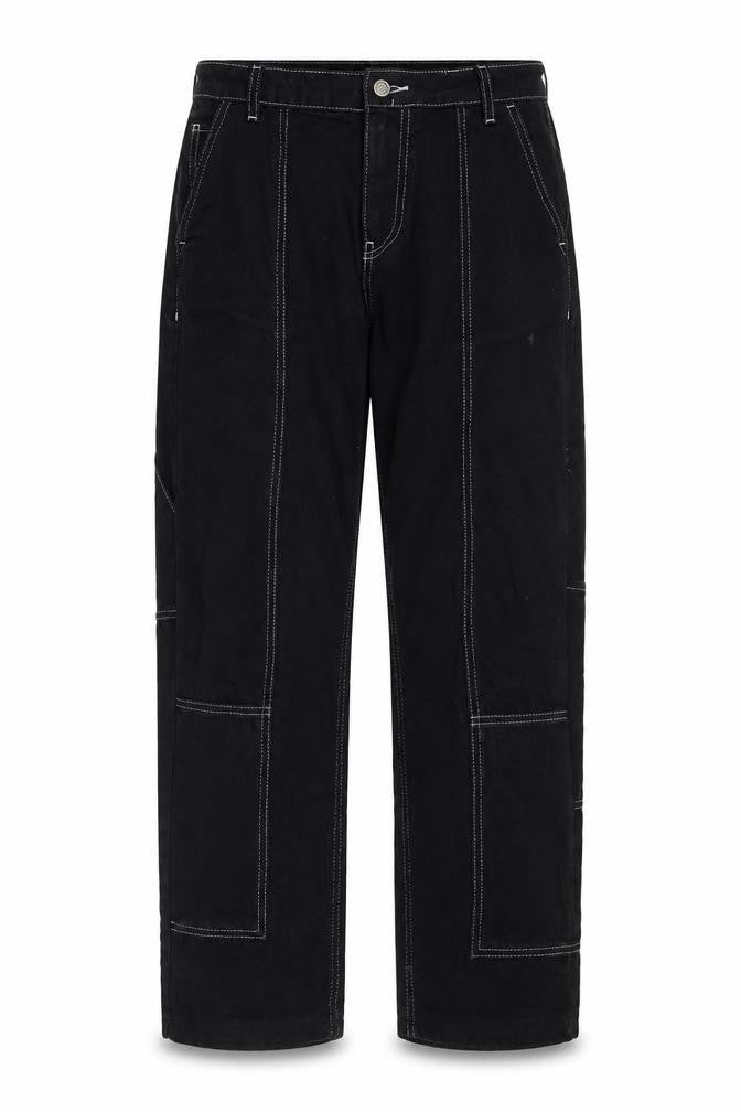 Boohoo Womens Black Cotton Straight Jeans Size 8 L26 in Regular Zip