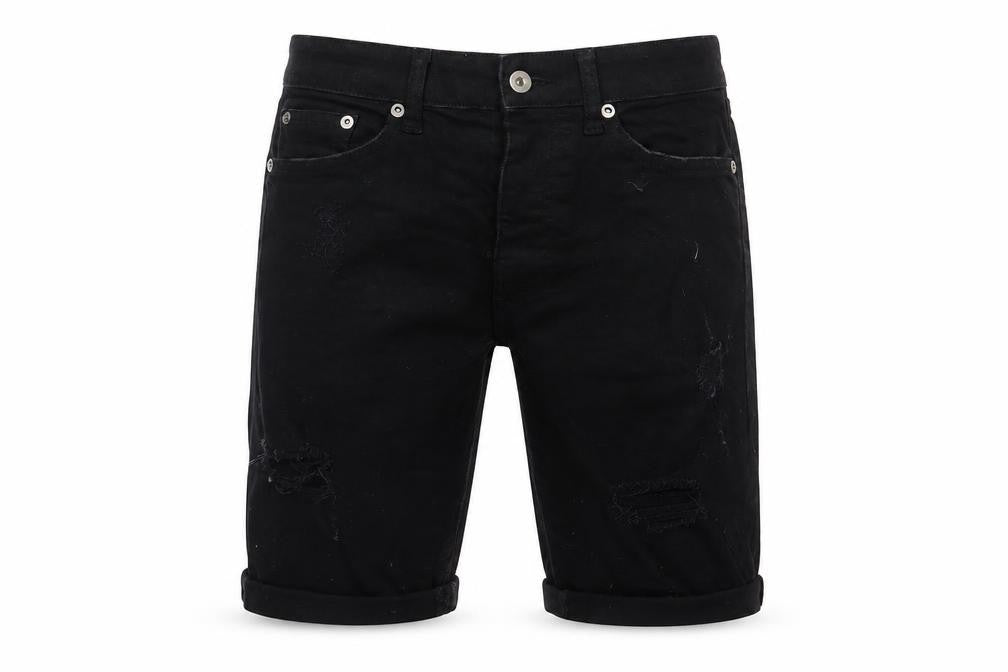 Topman Mens Black Cotton Bermuda Shorts Size 30 in L8 in Regular Button