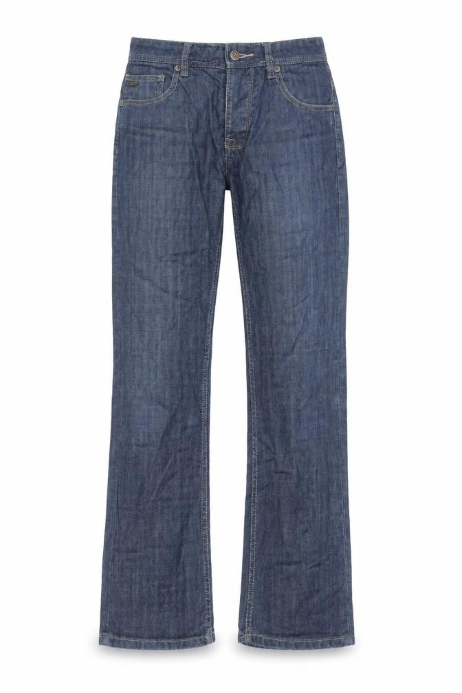 Next Womens Blue Cotton Bootcut Jeans Size 28 in L31 in Regular Zip