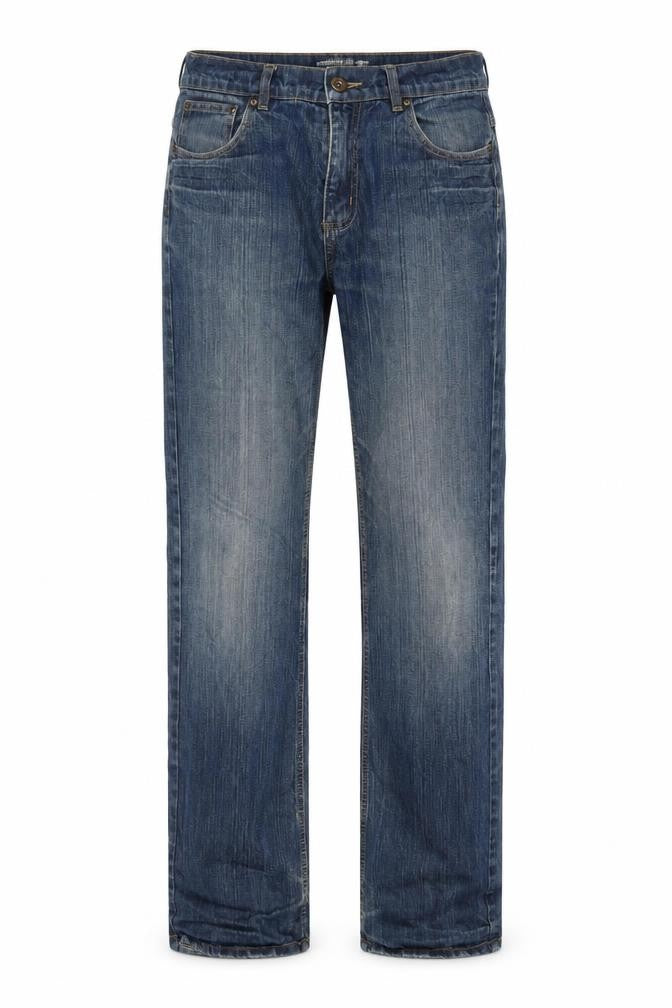 Blue Inc Mens Blue Cotton Straight Jeans Size 32 in L32 in Regular Zip