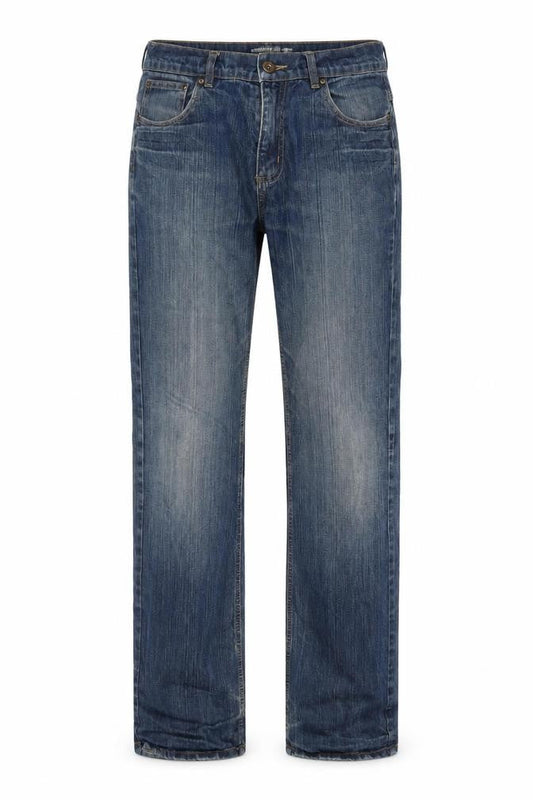Blue Inc Mens Blue Cotton Straight Jeans Size 32 in L32 in Regular Zip