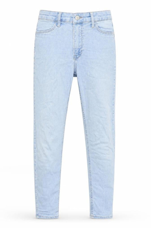 H&M Womens Blue Cotton Blend Skinny Jeans Size 6 L24 in Regular Zip