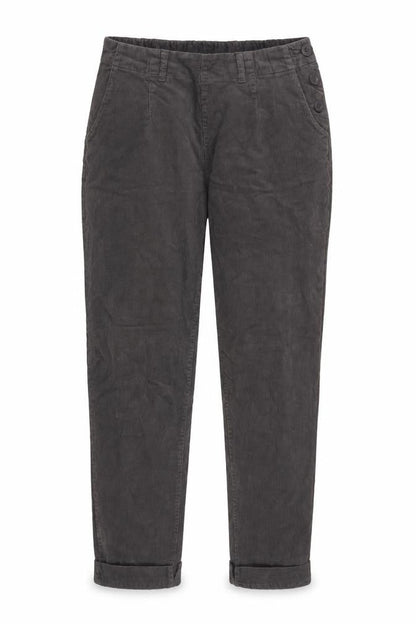 Trail board Womens Grey Cotton Trousers Size 8 L25.5 in Regular Button