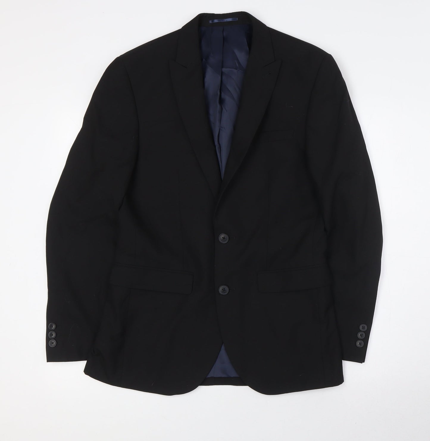 NEXT Mens Blue Polyester Jacket Suit Jacket Size 36 Regular