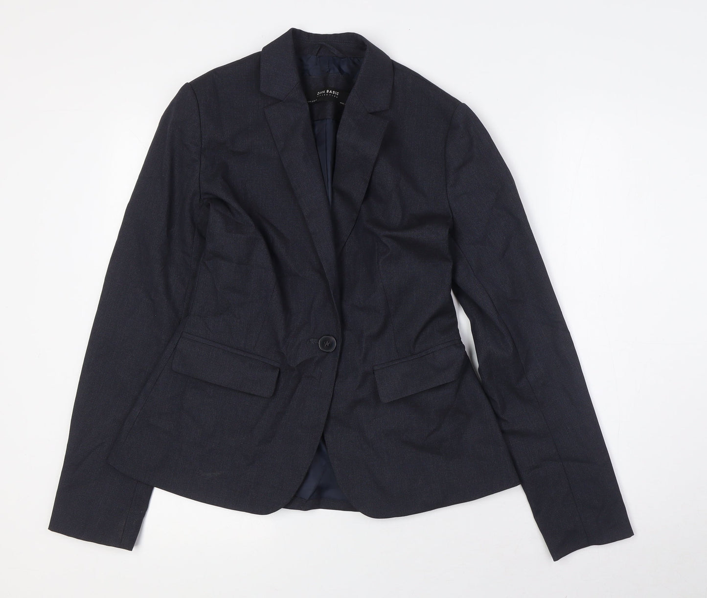Zara Womens Grey Jacket Size 6 Button - Fitted