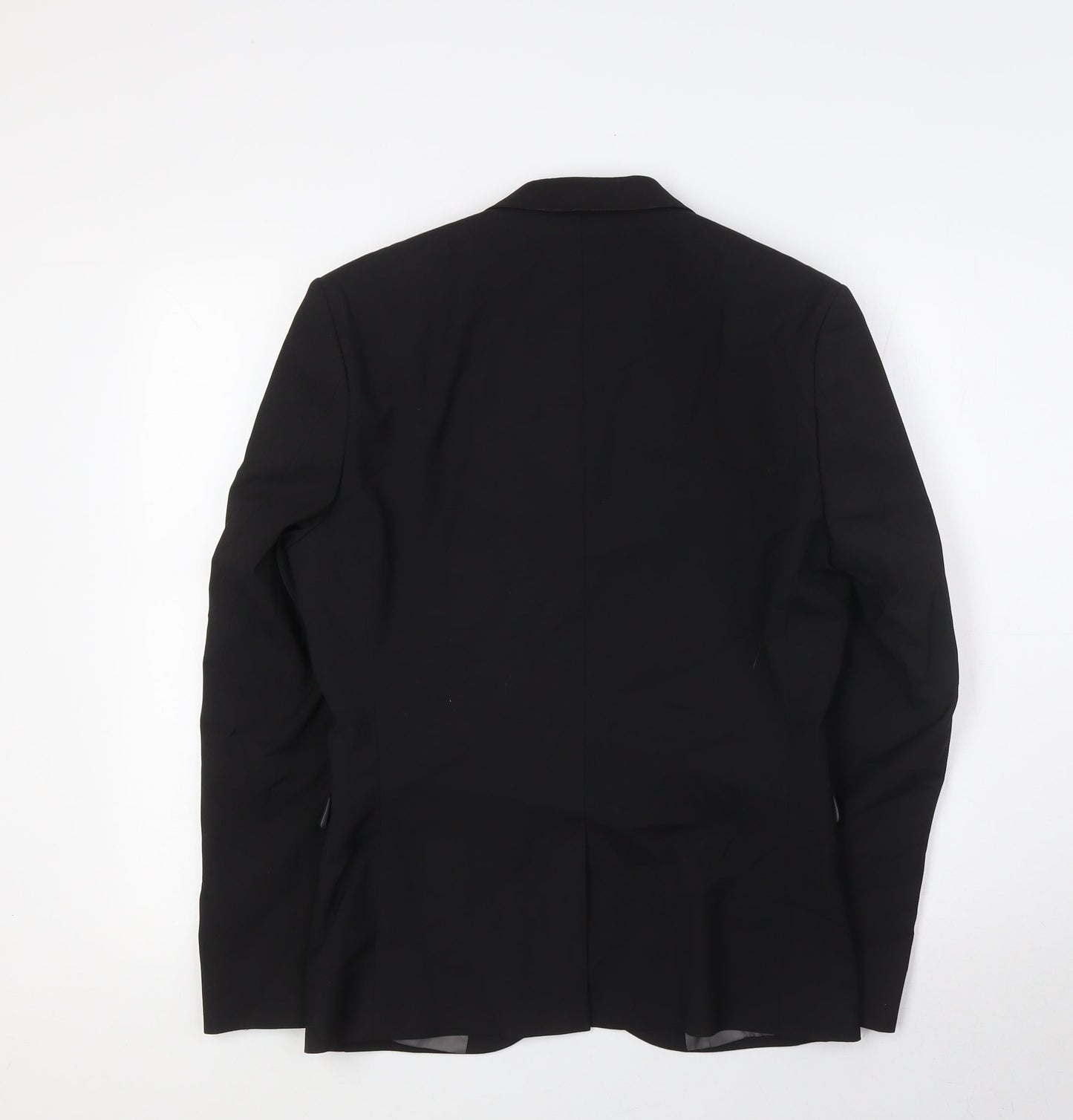 NEXT Mens Black Polyester Jacket Suit Jacket Size 36 Regular