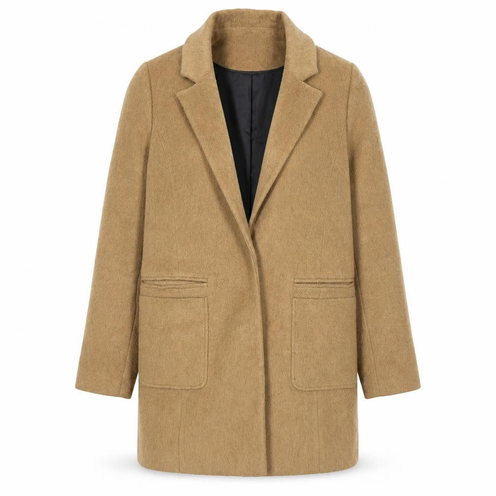 Dorothy Perkins Womens Beige Overcoat Coat Size 8 Button