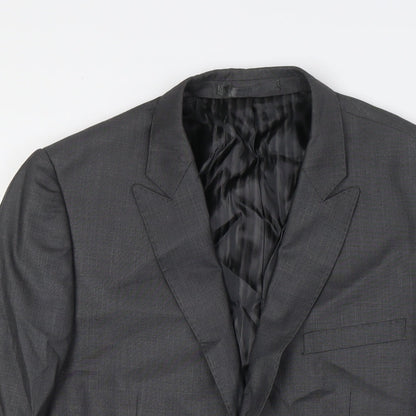 Butler & Webb Butler & Wilson Mens Grey Polyester Jacket Suit Jacket Size 36 Regular