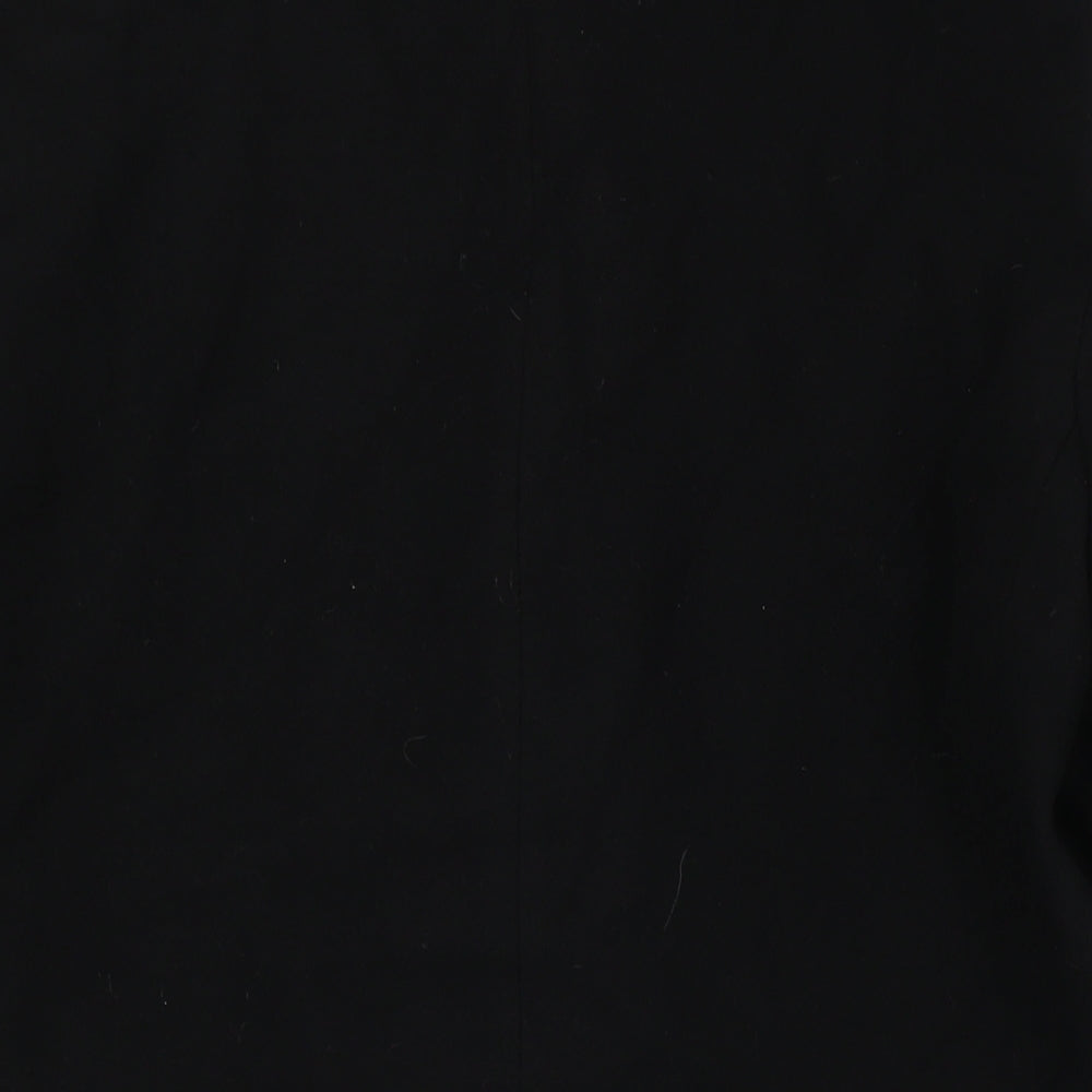 Marks and Spencer Womens Black Overcoat Coat Size M Button